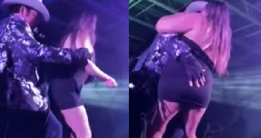 ¡Lo hizo de nuevo! Lalo Mora manosea a una fan en pleno concierto