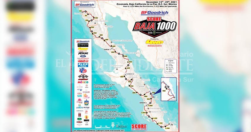 Todo listo para la tradicional carrera Baja 1000