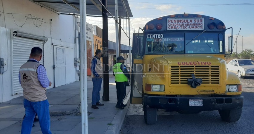 Instruye Alcaldesa de La Paz control de aforo en transporte público para prevenir Covid