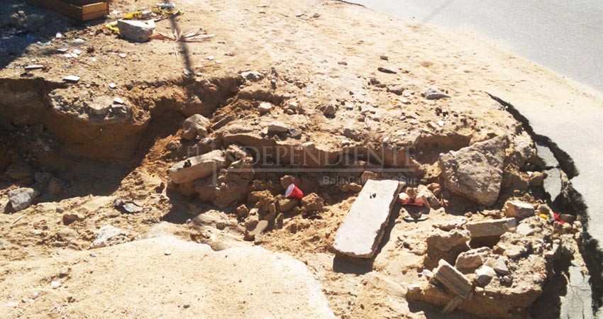 Luego de las lluvias del 31 de diciembre, volvió enorme socavón en colonia Rosarito de SJC