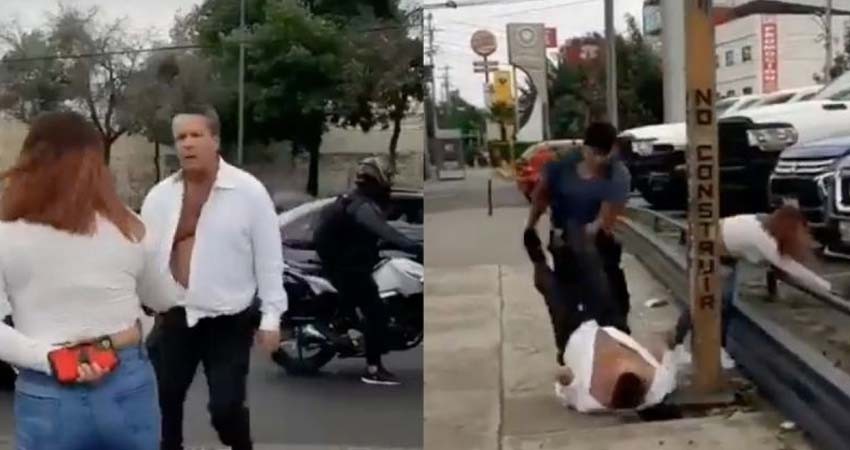 Alfredo Adame pelea a golpes con una pareja en la calle y termina humillado