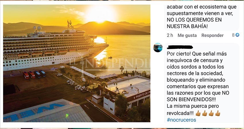 No estamos ni a favor ni en contra de los cruceros: Agúndez Gómez