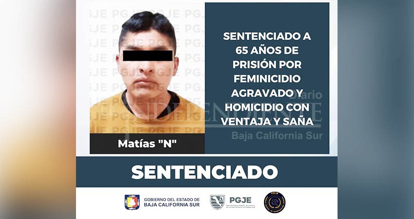 Condenan a 65 años de prisión a inculpado del feminicidio y homicidio de un menor de edad
