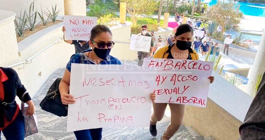 Bajo protesta, trabajadores del Hotel Barceló en SJC exigen mejoras en condiciones laborales