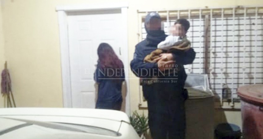 Masculino amenazaba con cuchillo a su propio hijo de dos años