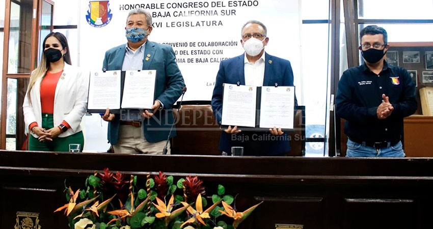 UABCS firma convenio de colaboración con el Congreso del Estado