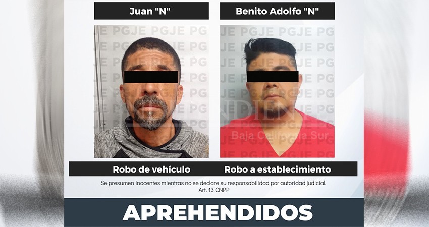 Llevan ante la justicia a dos personas por robo en La Paz