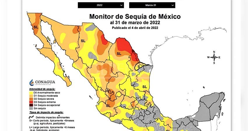 Mayoría del territorio mexicano enfrenta sequía, BCS no es la excepción