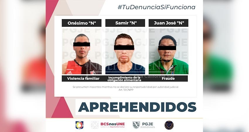 Aprehende PGJE dos hombres por delitos contra la familia