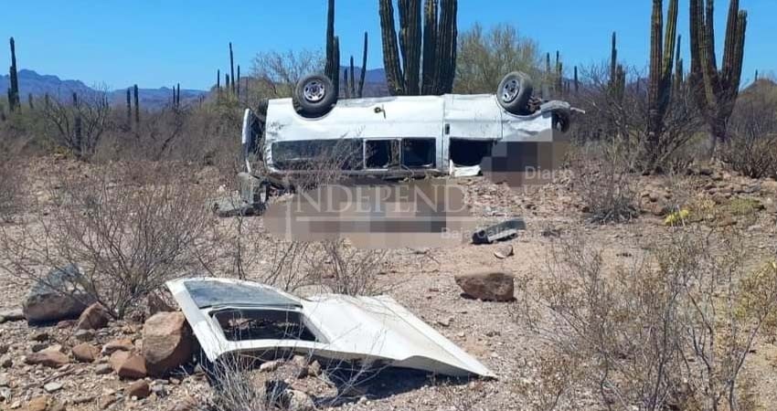 Dos personas sin vida y 6 lesionados por volcadura en Loreto