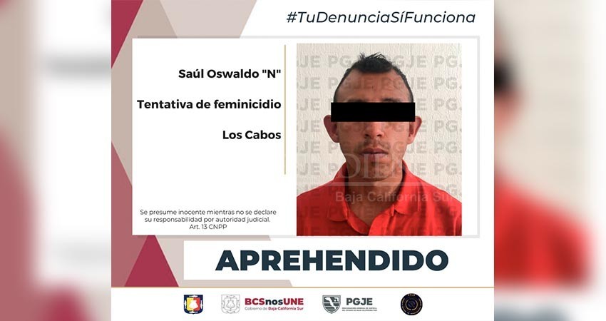 Aprehende PGJE a prófugo de la justicia imputado por feminicidio en grado de tentativa