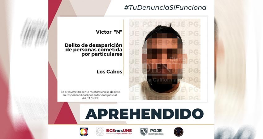 Aprehenden a Manuel “N” por el delito de desaparición de personas