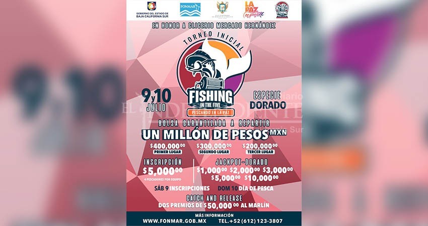 Todo listo para el Torneo de Pesca Deportiva “Pescando en La Paz”