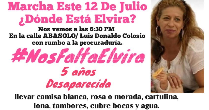A doce años de su desaparición, familia marchará para exigir búsqueda de Elvira