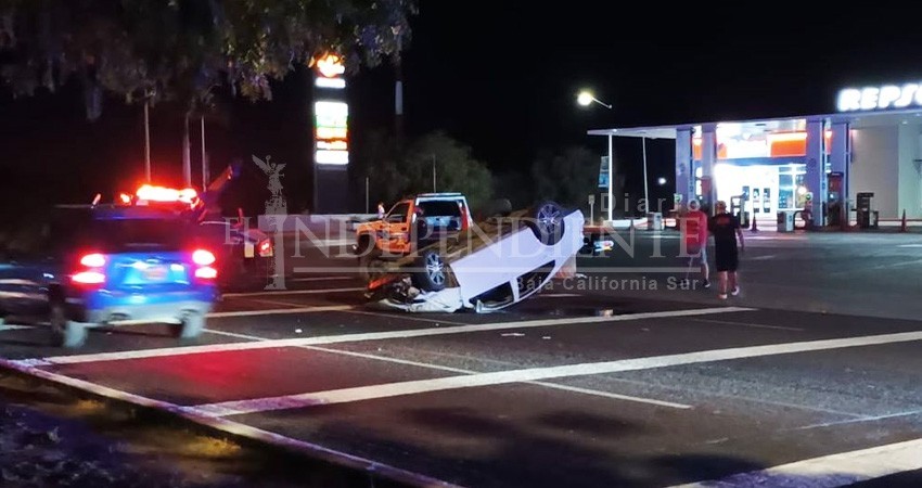 “Estrenan” acceso en curva de la Pino Pallas con accidente