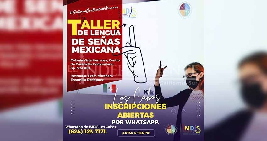IMDIS Los Cabos te invita a participar en el “Taller de Lengua de Señas Mexicana”