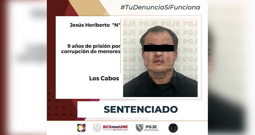 Dan dos sentencias al culpable de corrupción de menores; pasará 9 años en prisión