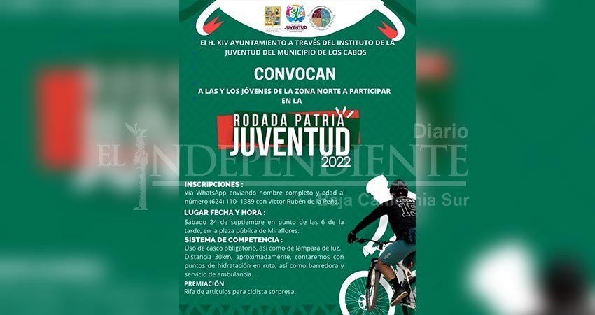 La delegación de Miraflores, será la sede del Torneo “Rodada Patria Juventud 2022”