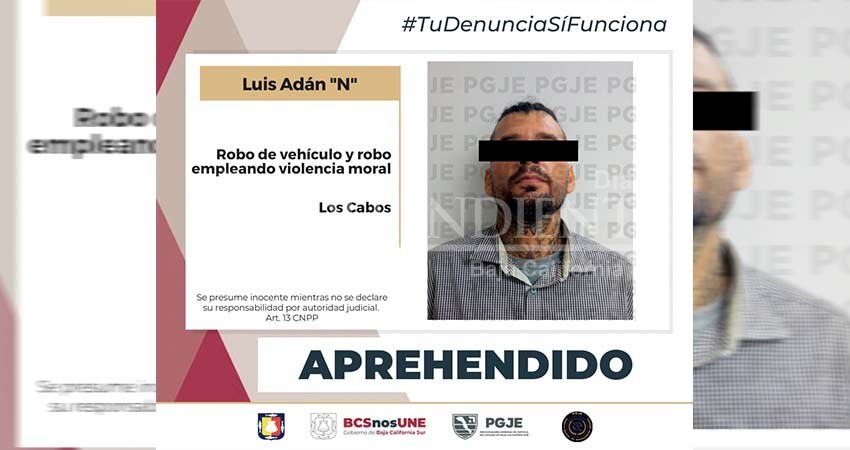 Es aprehendido Adan “N” por robo con violencia y robo de vehículo en Los Cabos   4