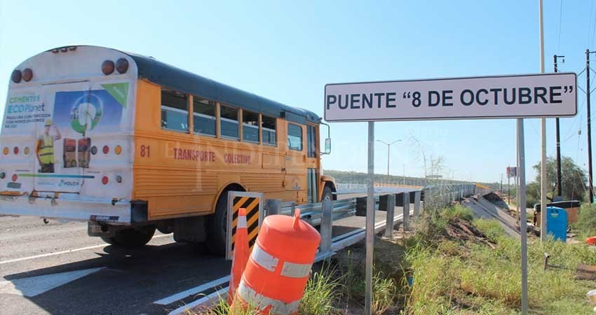 Reabren a la circulación el puente de la "8 de octubre"