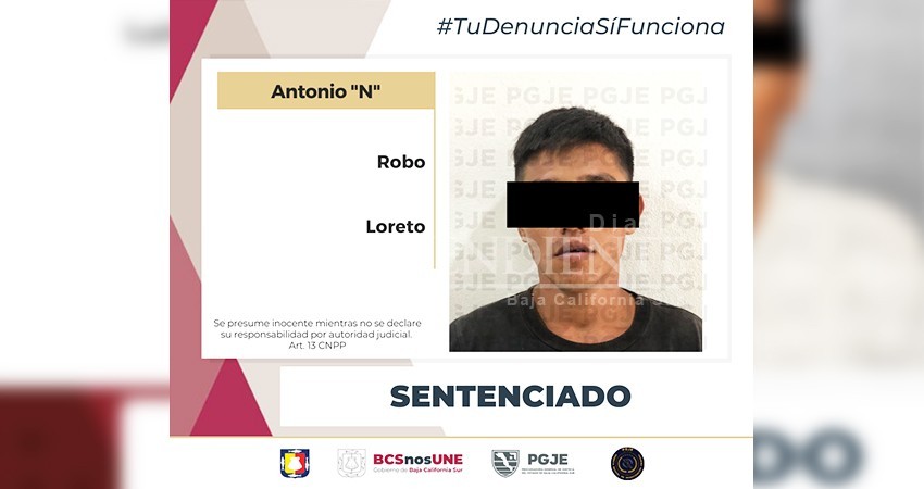 Dan sentencia condenatoria contra un hombre por el delito de robo en Loreto