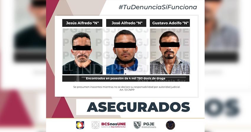 Aseguran más de 4 mil dosis de droga en La Paz