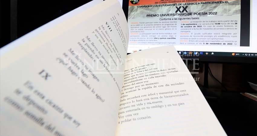 Abierta aún la convocatoria para el Premio Universitario UABCS de Poesía, Cuento y Ensayo 2022
