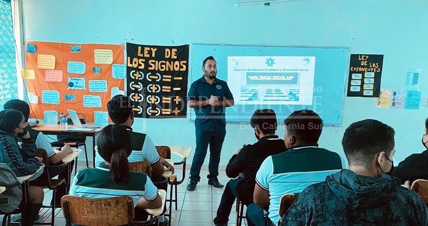 Fortalece Seguridad Pública Los Cabos acciones de prevención sobre violencia escolar