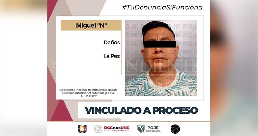 Por el delito de daños Miguel “N” queda vinculado a proceso