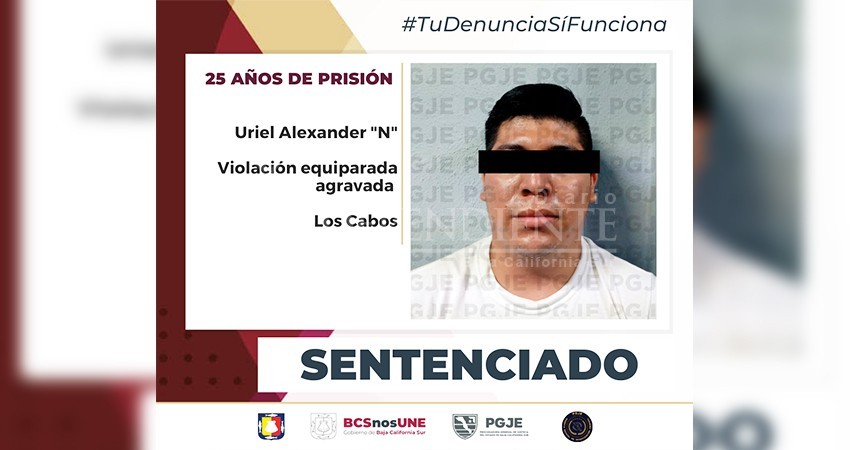 Alexander “N” fue sentenciado a 25 años de prisión a responsable de dos cargos de violación equiparada