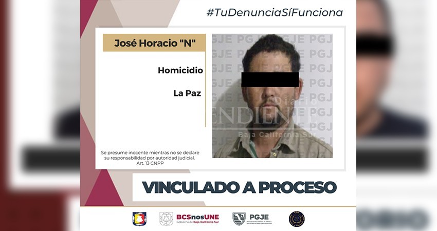 Queda en prisión José Horacio “N” por un homicidio en Todos Santos