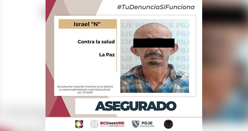 Fue asegurado un hombre en posesión de narcóticos en La Paz