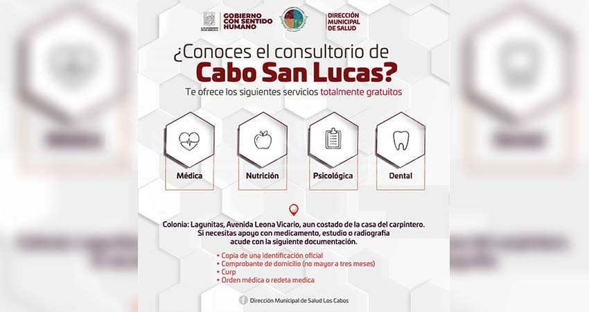 El consultorio médico ubicado en la delegación de CSL atiende de manera gratuita a quien lo requiere: Dirección de Salud
