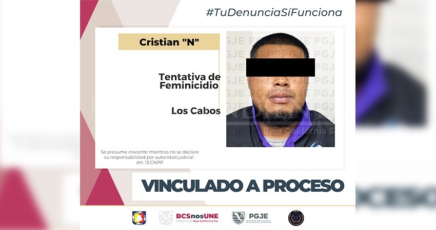 Obtiene PGJE vinculación a proceso por feminicidio en grado de tentativa acabada y lesiones calificadas en contra de Cristian “N”