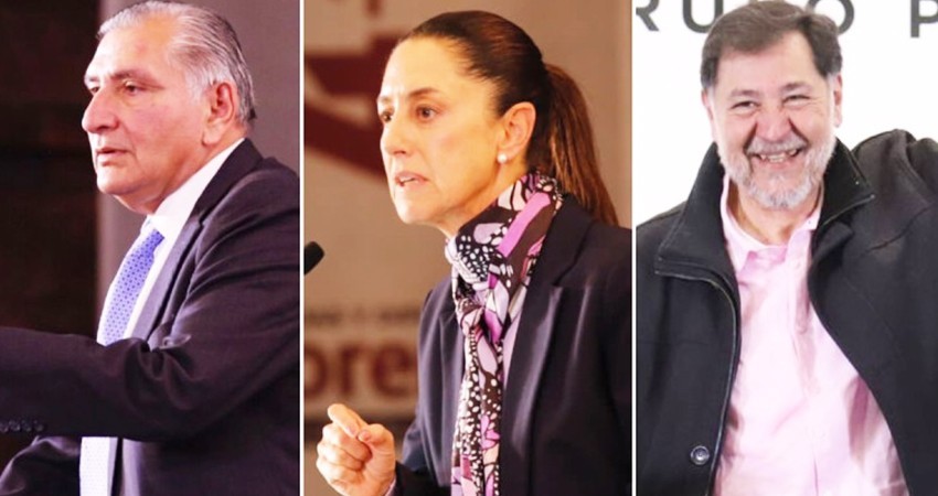 Desfile de 'corcholatas' de Morena en plenaria en Cámara de Diputados