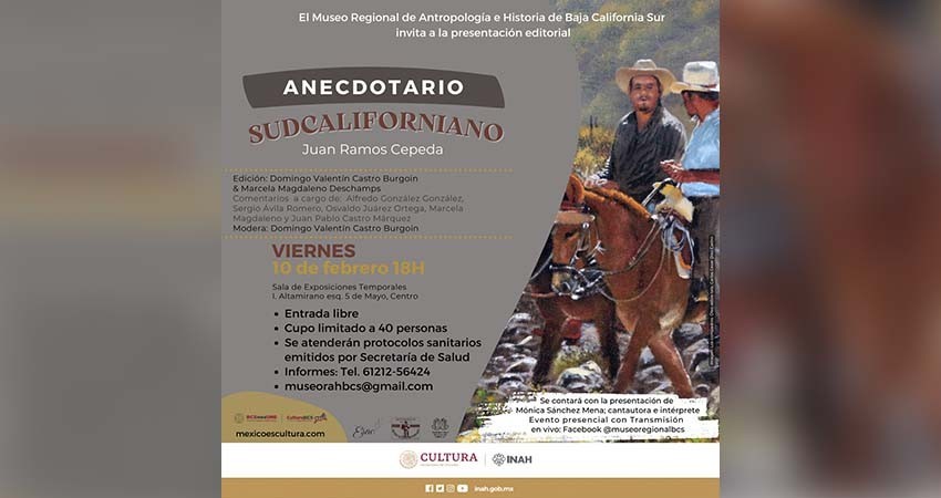 Presentarán el Anecdotario Sudcaliforniano
