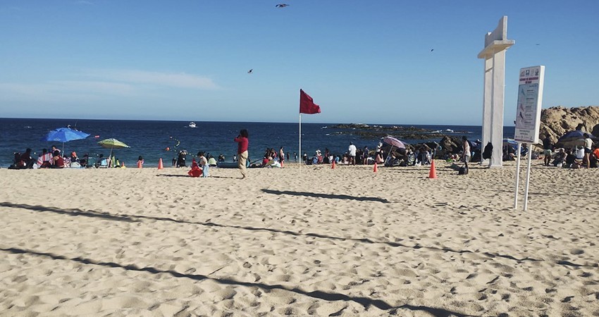 Exhorta Zofemat Los Cabos a estar alerta con los semáforos de banderas en las playas