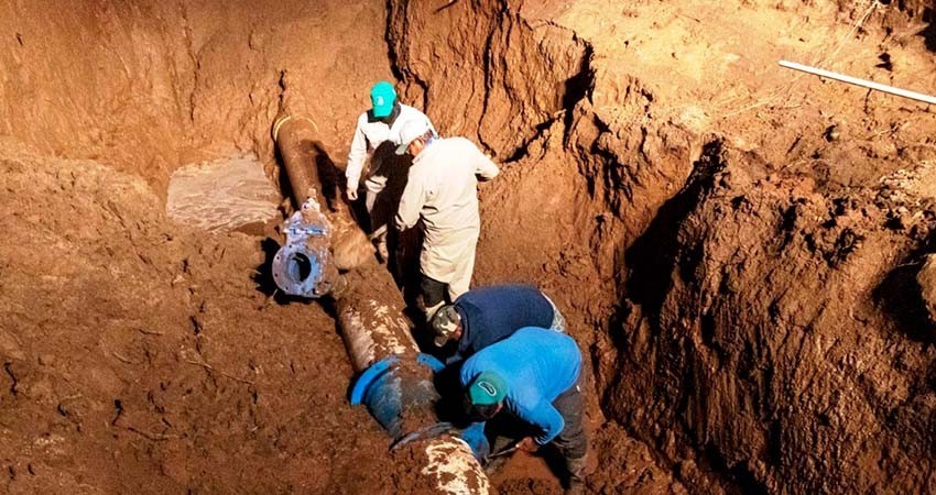 Concluyen trabajos en el acueducto El Carrizal-La Paz; restablecen servicio en el sur de la ciudad