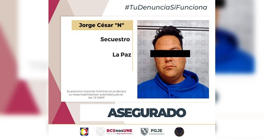 Es detenido en BCS a posible secuestrador buscado en el estado de México