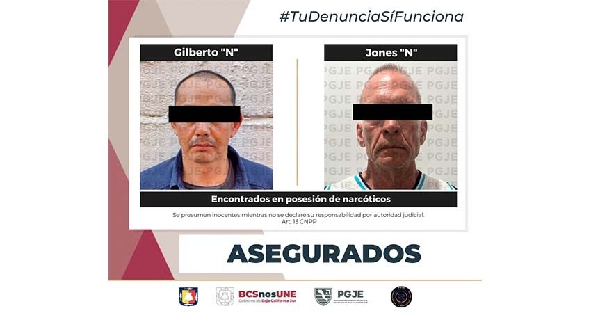 Aseguran a dos hombres con más de dos mil dosis de narcóticos