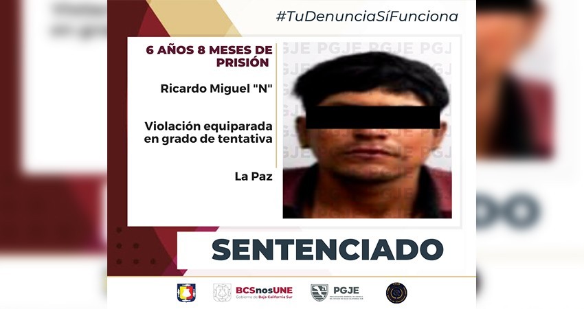 6 años 8 meses pasará en prisión el culpable de tentativa de violación