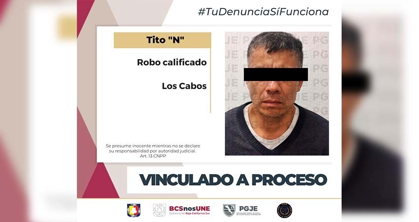 Queda vinculado a proceso por robo cometido de noche en CSL