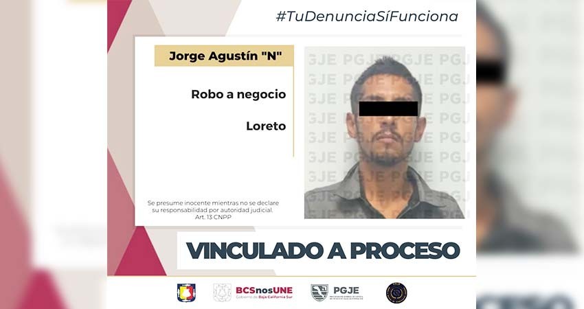 Agustín “N” es vinculado a proceso por el delito de robo calificado a negocio