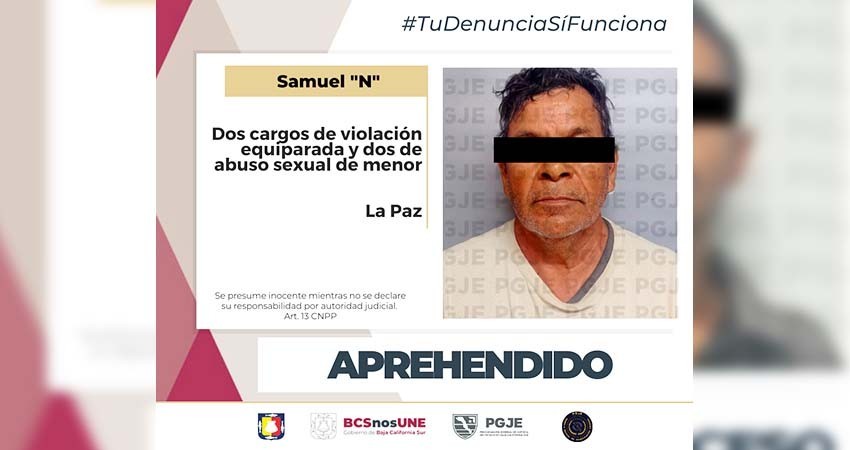 Detienen a Samuel “N” por el delito de violación agravada y abuso sexual en Bahía Asunción