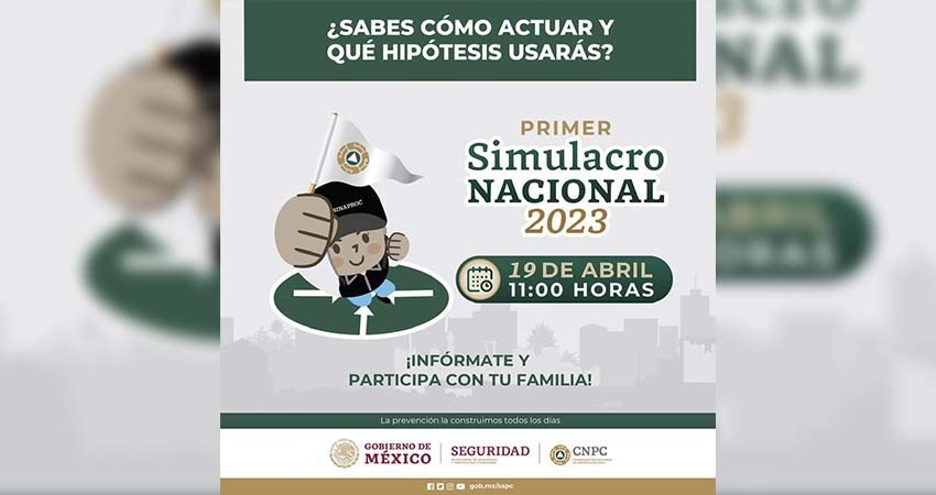 Invita PC de BCS a participar en primer simulacro nacional