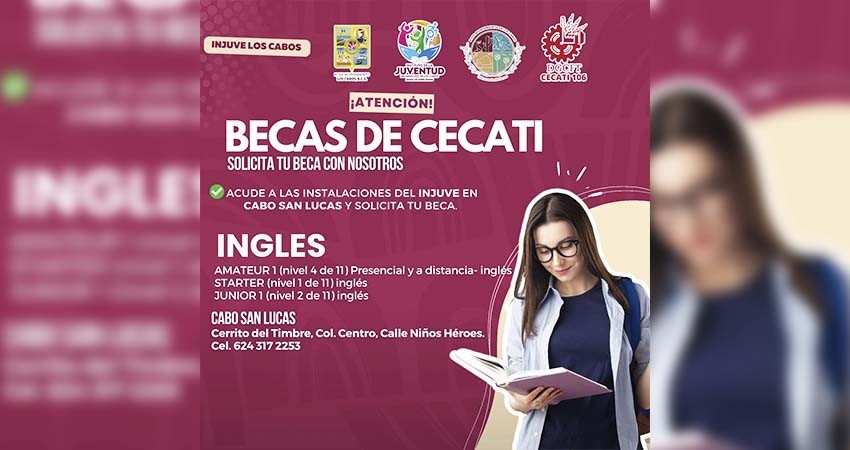 INJUVE Los Cabos invita a la juventud de Cabo San Lucas a que se integren al curso de inglés básico