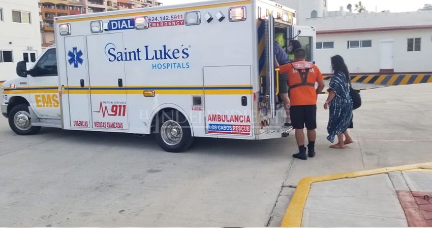 Por intoxicación, evacua la SEMAR a turista en CSL
