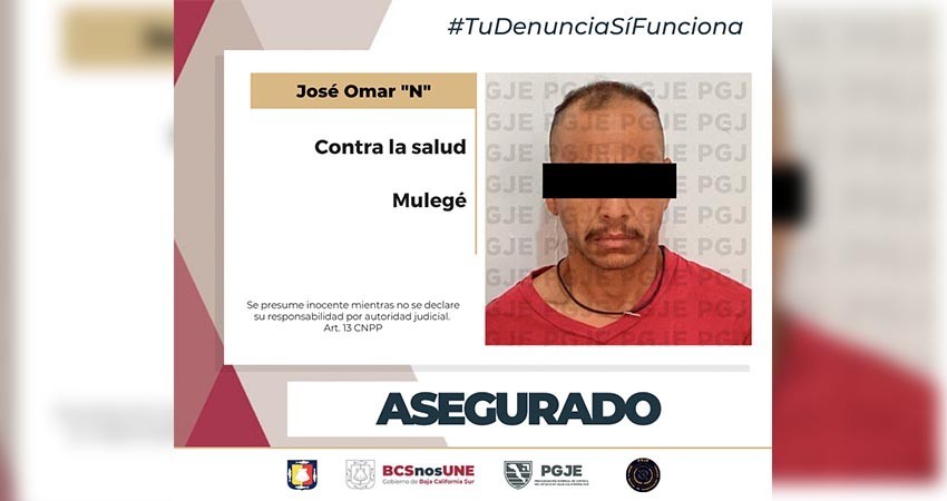 Un hombre es detenido en Santa Rosalía, llevaba consigo droga