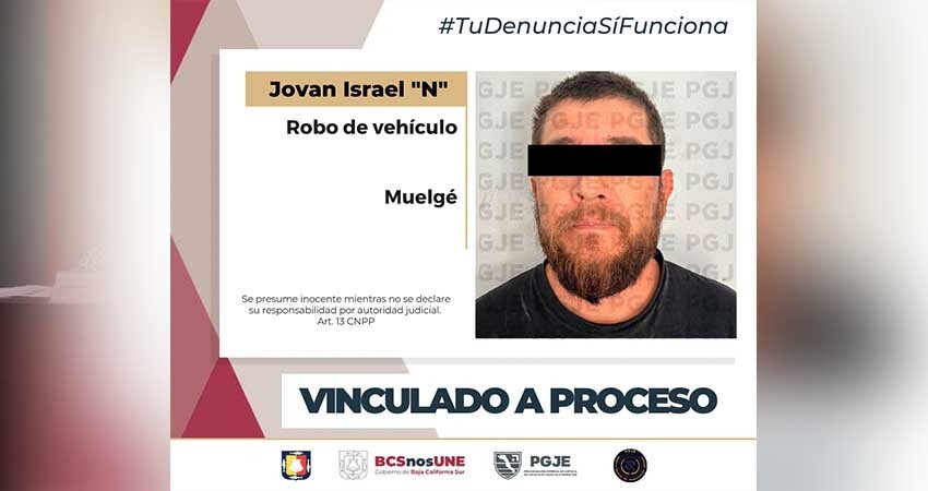 Quedó en prisión preventiva Israel “N” por robo de vehículo en Guerrero Negro