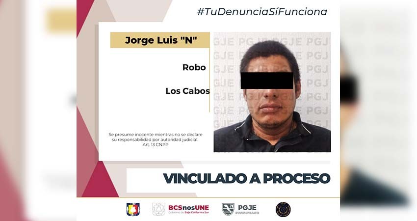 Luis “N” quedó vinculado a proceso por robo en San José del Cabo
